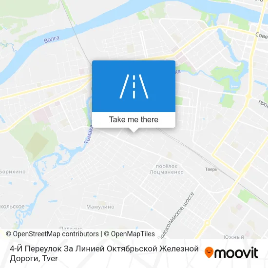 4-Й Переулок За Линией Октябрьской Железной Дороги map
