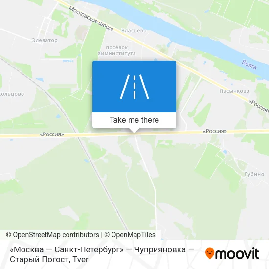 «Москва — Санкт-Петербург» — Чуприяновка — Старый Погост map