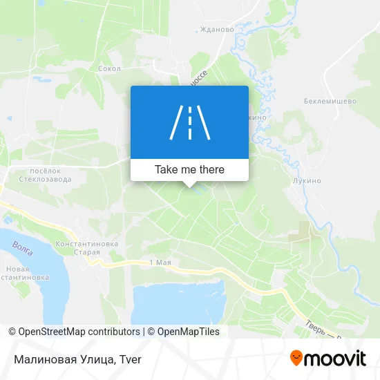 Малиновая Улица map