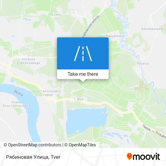 Рябиновая Улица map
