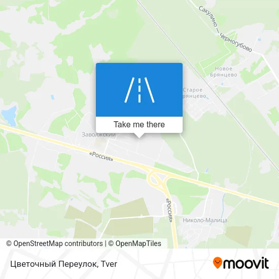 Цветочный Переулок map