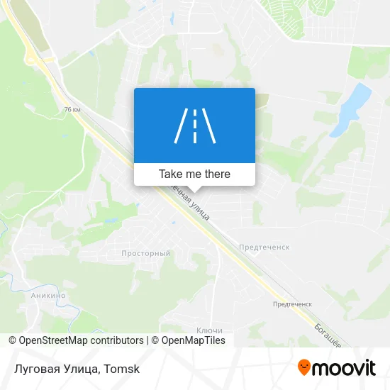 Луговая Улица map