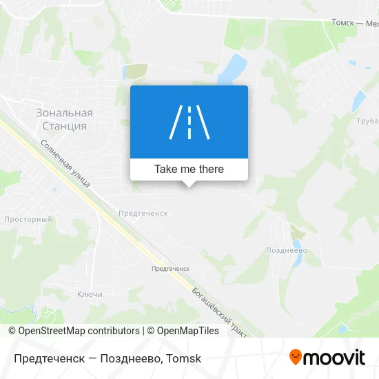 Предтеченск — Позднеево map