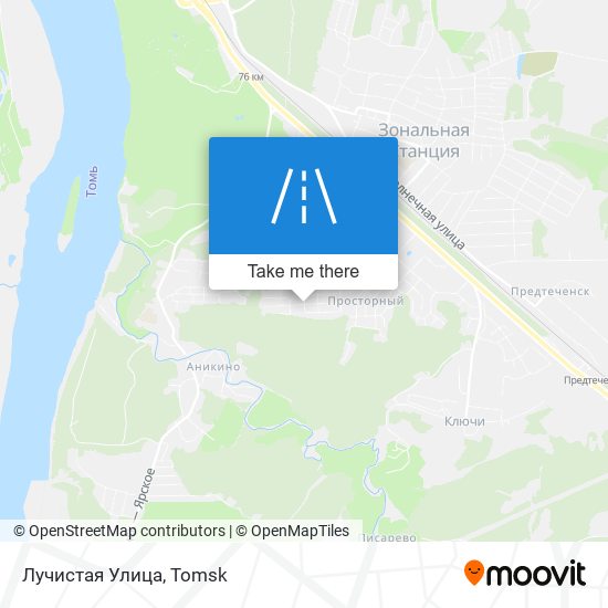 Лучистая Улица map