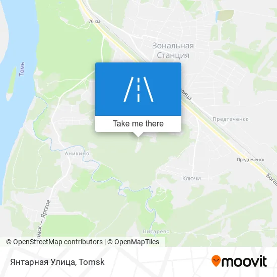 Янтарная Улица map