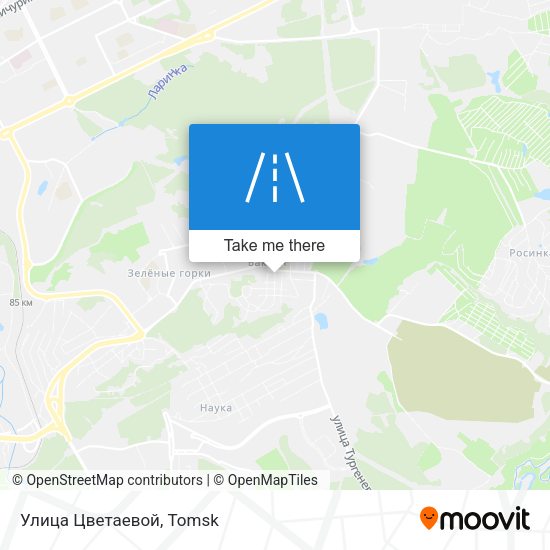 Улица Цветаевой map