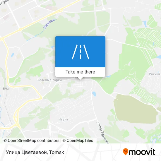Улица Цветаевой map