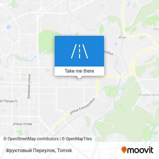 Фруктовый Переулок map