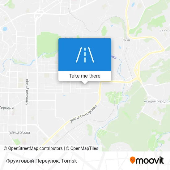 Фруктовый Переулок map