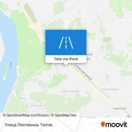 Улица Листвянка map