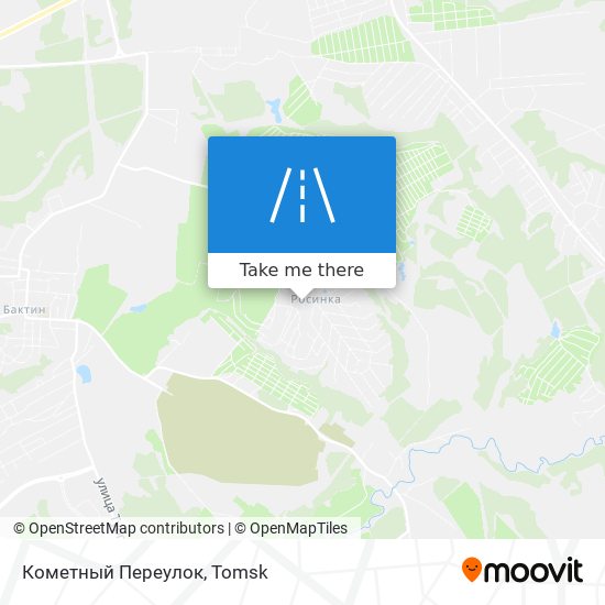 Кометный Переулок map