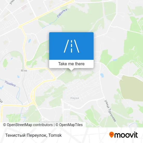 Тенистый Переулок map