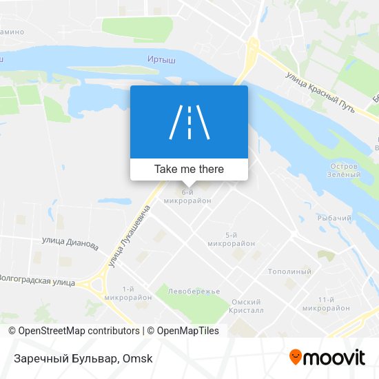 Заречный Бульвар map