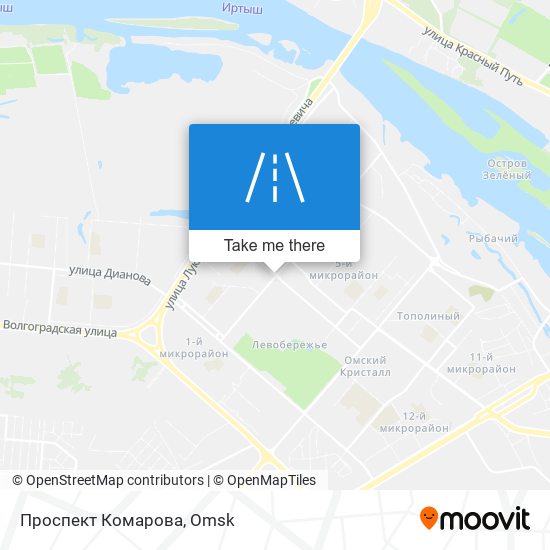 Проспект Комарова map