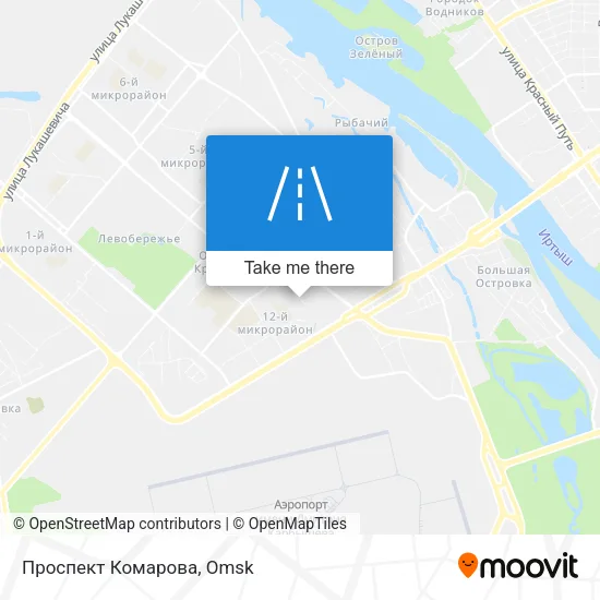 Проспект Комарова map