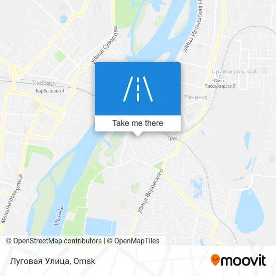 Луговая Улица map