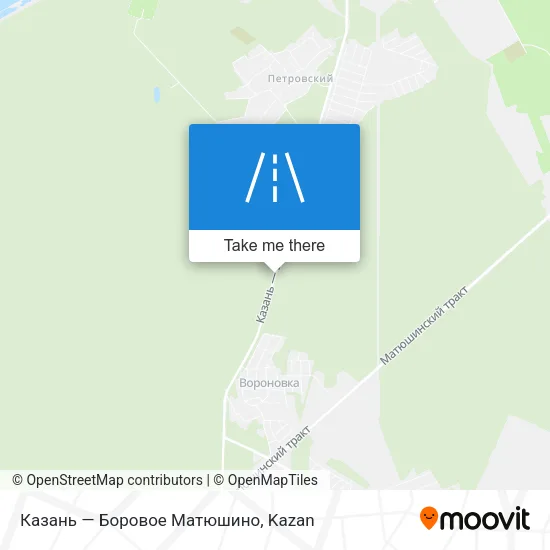 Казань — Боровое Матюшино map