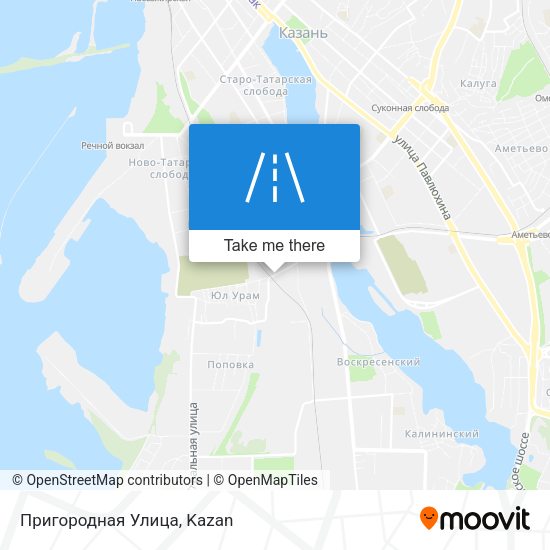 Пригородная Улица map