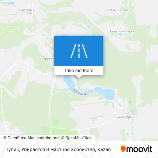 Тупик, Упирается В Частное Хозяйство map