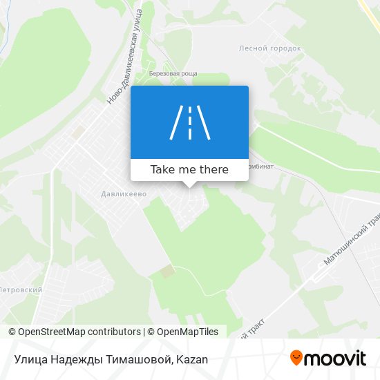 Улица Надежды Тимашовой map
