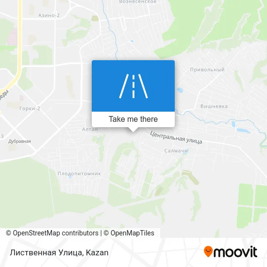 Лиственная Улица map