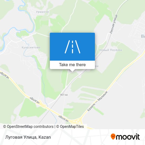 Луговая Улица map