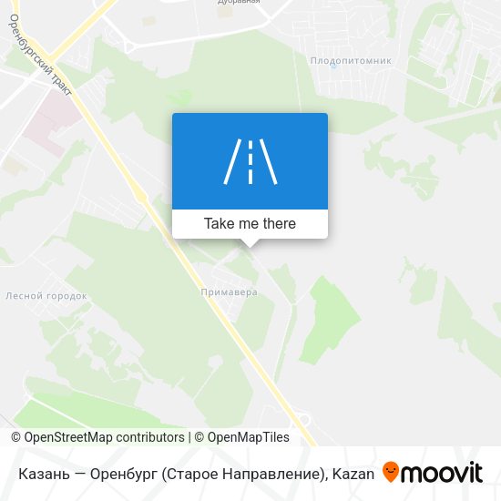 Казань — Оренбург (Старое Направление) map