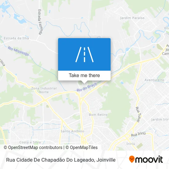 Rua Cidade De Chapadão Do Lageado map