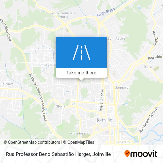 Rua Professor Beno Sebastião Harger map