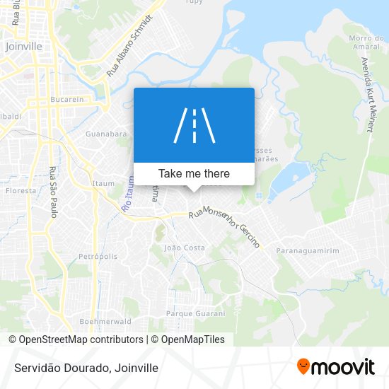 Servidão Dourado map