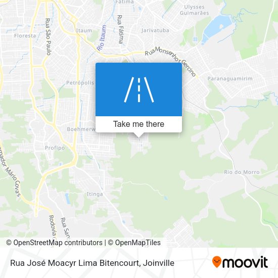 Rua José Moacyr Lima Bitencourt map