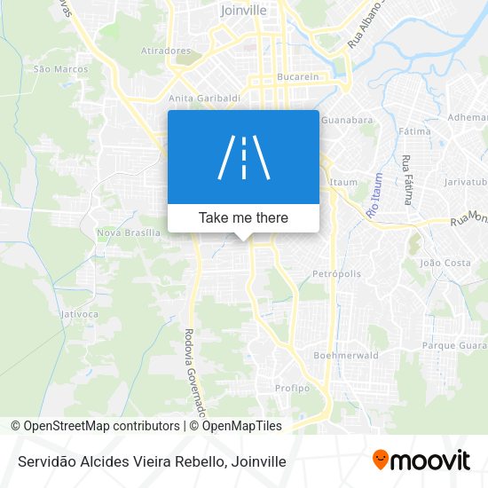 Servidão Alcides Vieira Rebello map