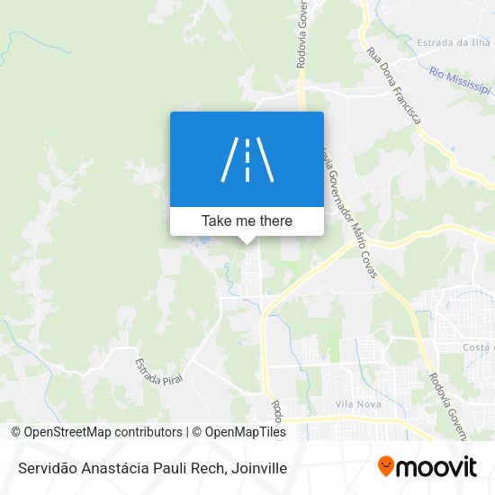 Servidão Anastácia Pauli Rech map