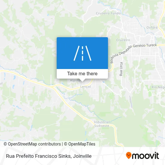 Rua Prefeito Francisco Sinks map