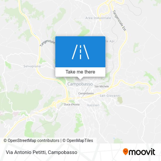 Via Antonio Petitti map