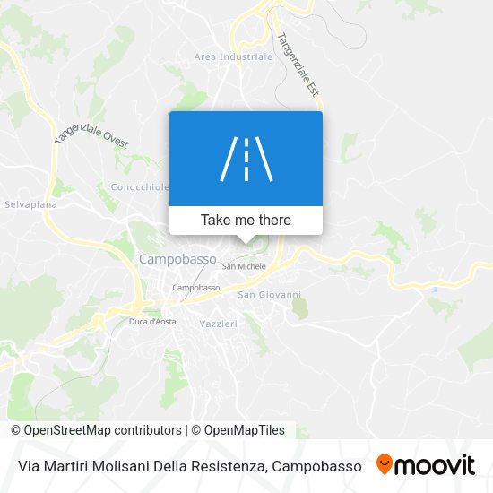 Via Martiri Molisani Della Resistenza map