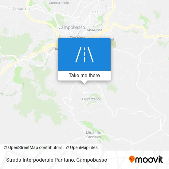 Strada Interpoderale Pantano map