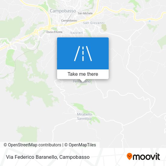 Via Federico Baranello map