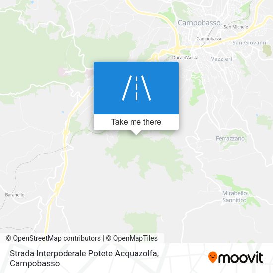 Strada Interpoderale Potete Acquazolfa map