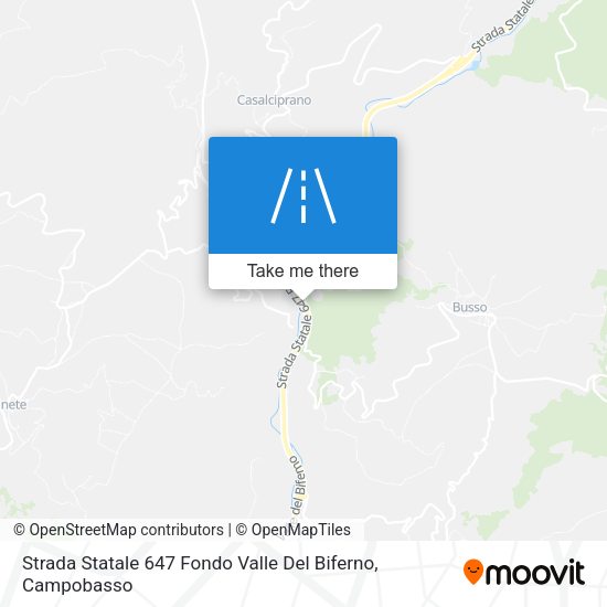 Strada Statale 647 Fondo Valle Del Biferno map