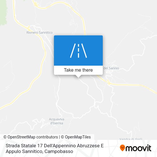 Strada Statale 17 Dell'Appennino Abruzzese E Appulo Sannitico map