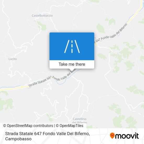 Strada Statale 647 Fondo Valle Del Biferno map