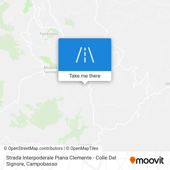 Interpoderal Road Piana Clemente - Lord's Hill map