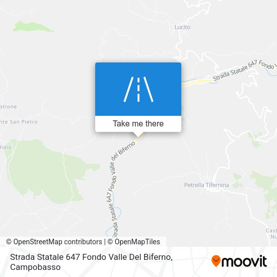 Strada Statale 647 Fondo Valle Del Biferno map