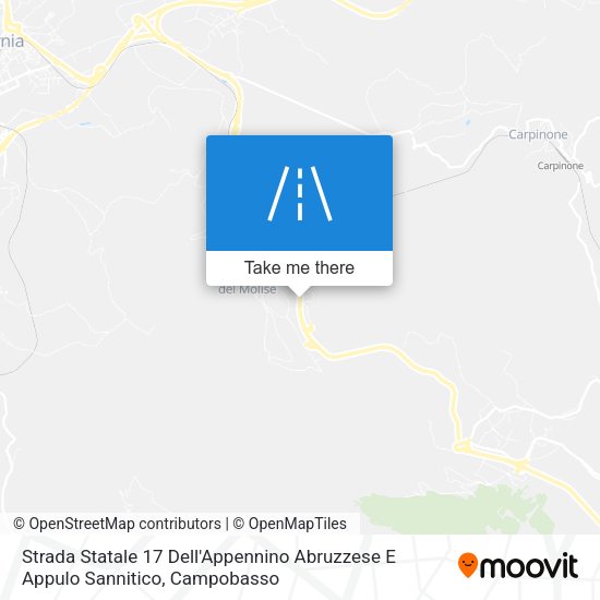Strada Statale 17 Dell'Appennino Abruzzese E Appulo Sannitico map
