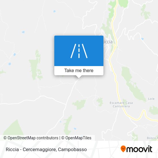 Riccia - Cercemaggiore map