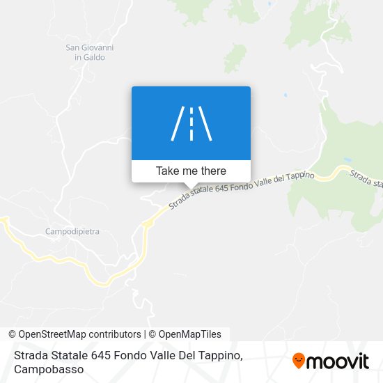 Strada Statale 645 Fondo Valle Del Tappino map