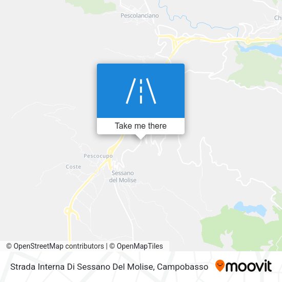 Strada Interna Di Sessano Del Molise map