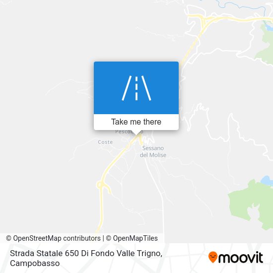 Strada Statale 650 Di Fondo Valle Trigno map