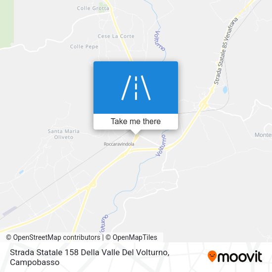 Strada Statale 158 Della Valle Del Volturno map